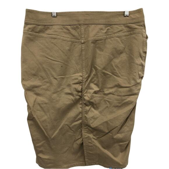 Lauren Ralph Lauren Khaki Skirt w/ Belt - Size 14 Preppy Classic - Picture 3 of 4